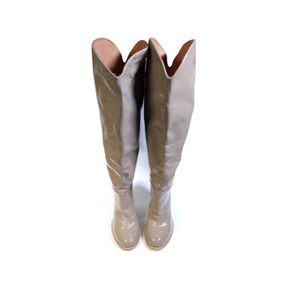 NEW RACHEL COMEY Boots Tall Willow Patent Nude Boots Size 6 - Picture 5 of 8